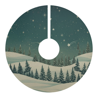 Vintage Winter Pines Christmas Tree Skirt - Christmas Holiday Collection