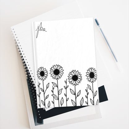 Journal — Blank Lined Notebook - Sunflower Signature Collection by Juli