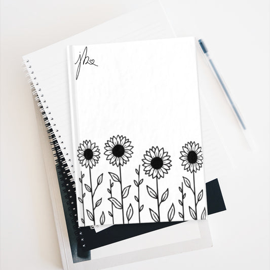 Journal — Blank Lined Notebook - Sunflower Signature Collection by Juli