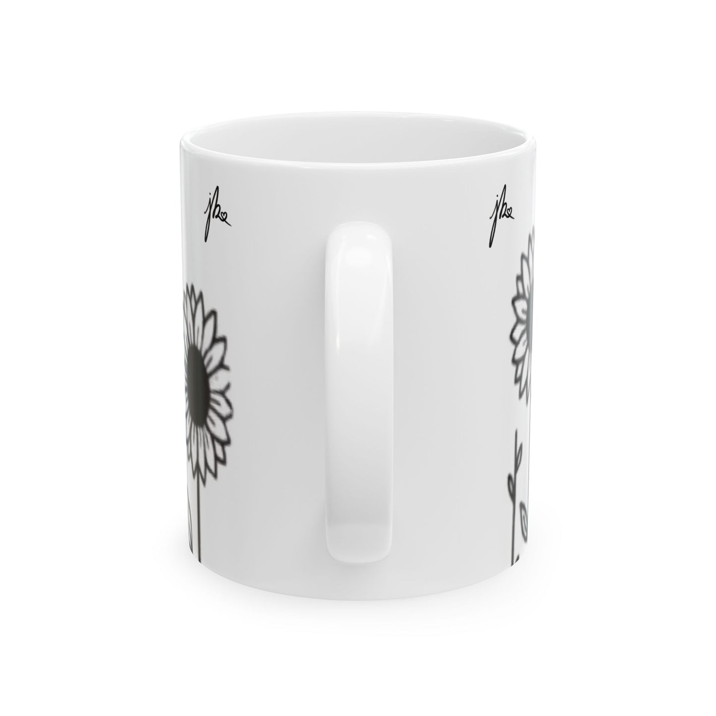 Ceramic Mug - Outlined Sunflower Signature Collection by Juli