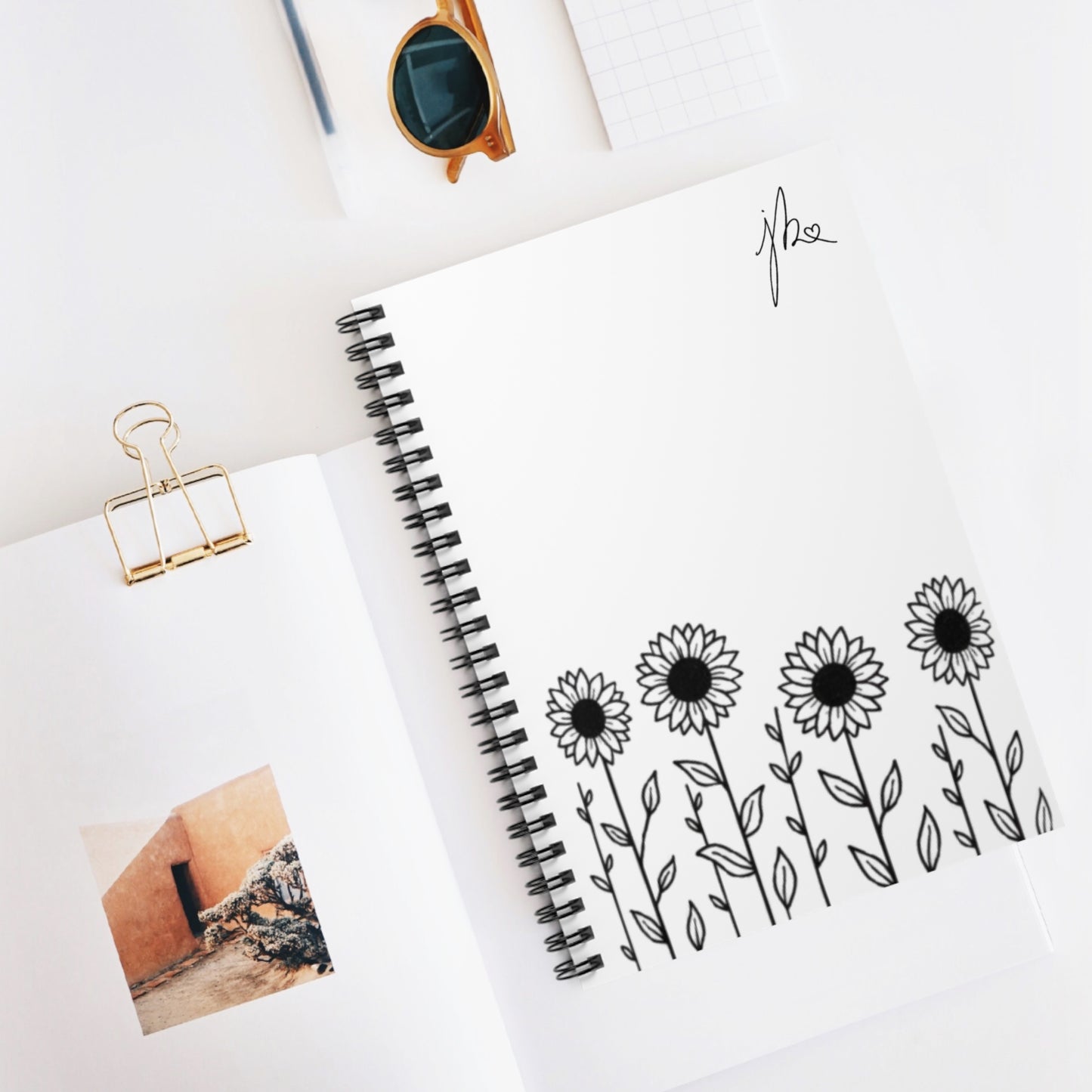 Spiral Notebook - Sunflower Signature Collection by Juli