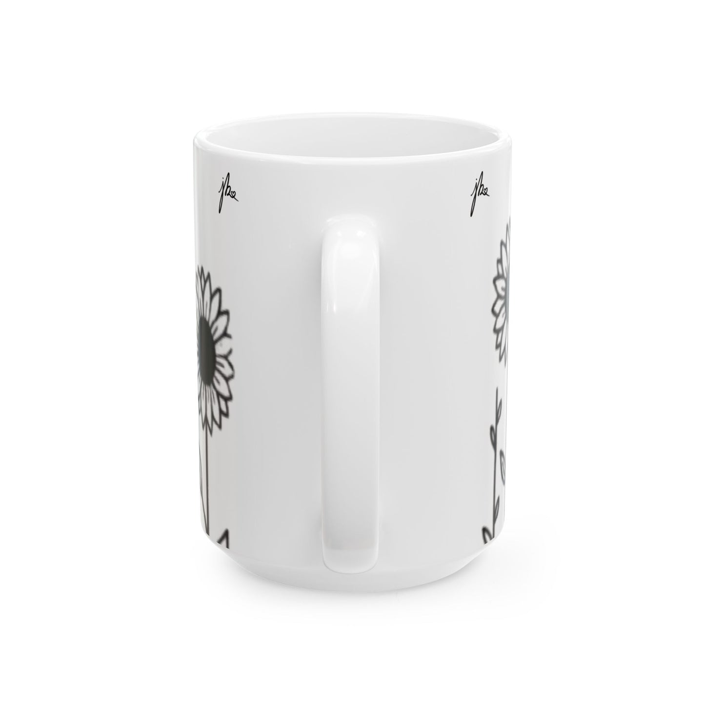 Ceramic Mug - Outlined Sunflower Signature Collection by Juli