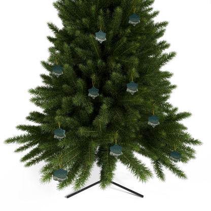 Winter Night Ceramic Ornament - Christmas Holiday Collection