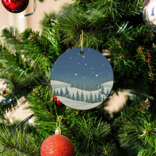 Christmas Round Ornaments For The USA (6pcs - Christmas Holiday Collection