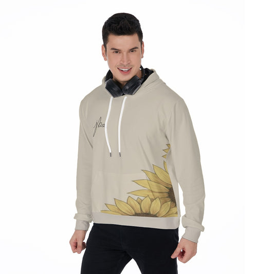All-Over Print Men's Thicken Pullover Hoodie - Sunflower Signature Collection by Juli