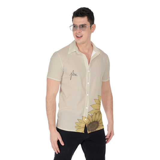 All-Over Print Men's Shirt - Sunflower Signature Collection by Juli