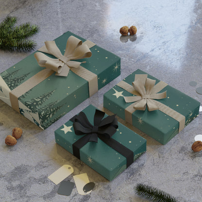 Winter Pines Gift Wrap Roll - Christmas Holiday Collection