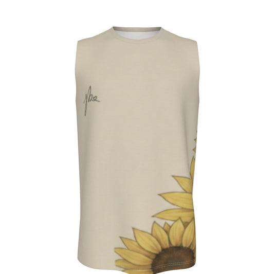 All-Over Print Men's O-neck Tank Top | 190GSM Cotton - Sunflower Signature Collection by Juli