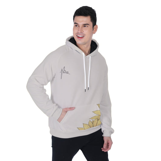 All-Over Print Men's Heavy Fleece Raglan Hoodie - Sunflower Signature Collection by Juli