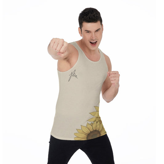 All-Over Print Men's Tank Top - Sunflower Signature Collection by Juli
