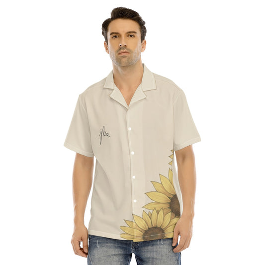 All-Over Print Man's Short Sleeves Shirt - Sunflower Signature Collection by Juli