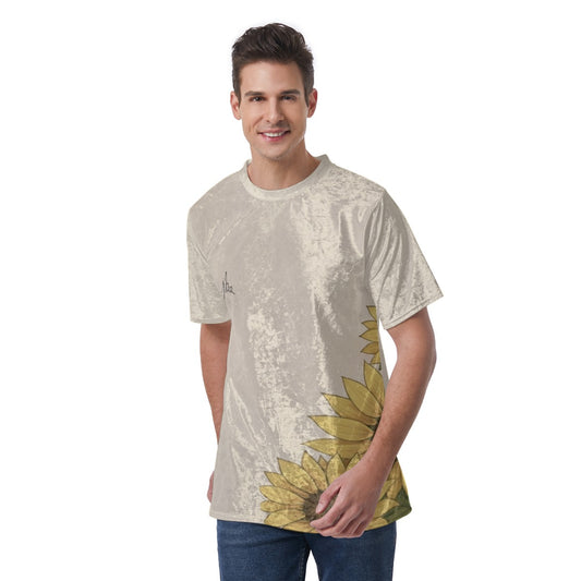 All-Over Print Men's T-Shirt | Velvet - Sunflower Signature Collection by Juli
